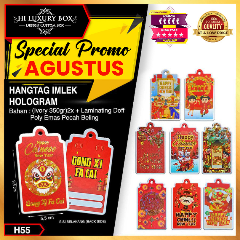 

Hangtag Gong Xi Fa Cai | Hangtag Imlek | Ivory | Murah | 5.5x9.5 H55 Hangtag Chinese New Year