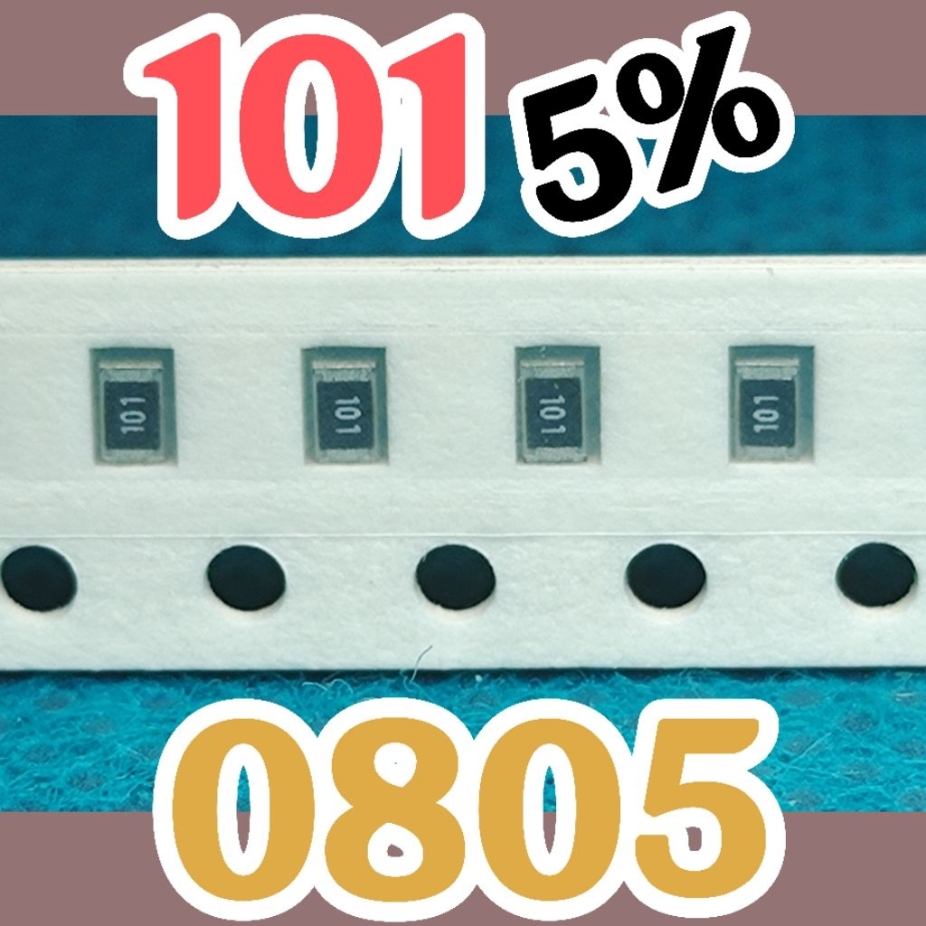 10pcs Chip resistor smd 101 100R 5% size 2012 0805 100ohm 100 ohm