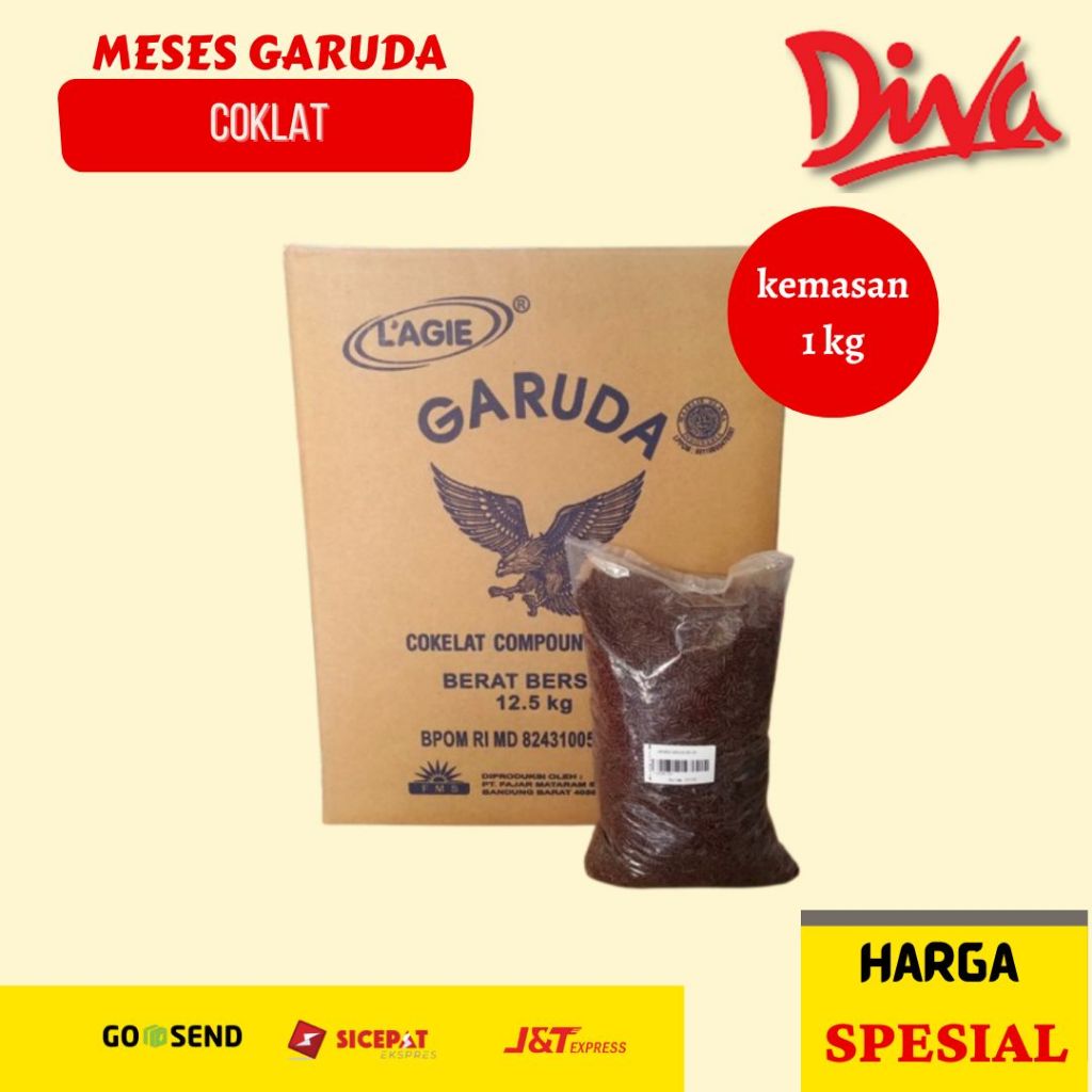 

[1kg] Meses Garuda Coklat | Meses Coklat Butir Premium Garuda