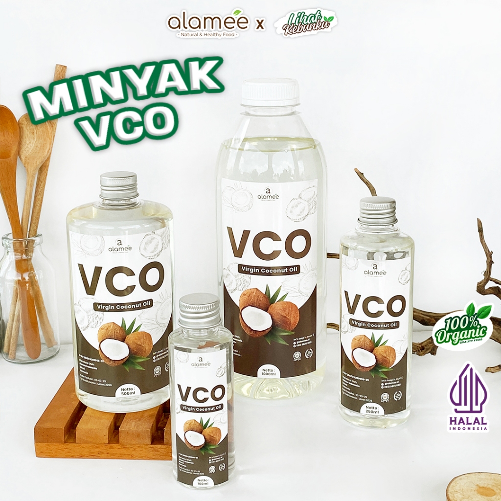 

ALAMEE Minyak Kelapa Murni Extra Virgin Coconut Oil VCO Asli Dapat Diminum Organik Masak Minum LIHAT KEBUNKU