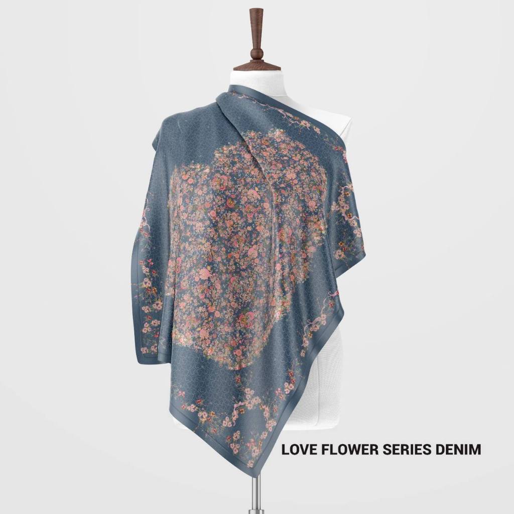 Love Flower Scarf Series Voal Motif Hijab Motif Premium