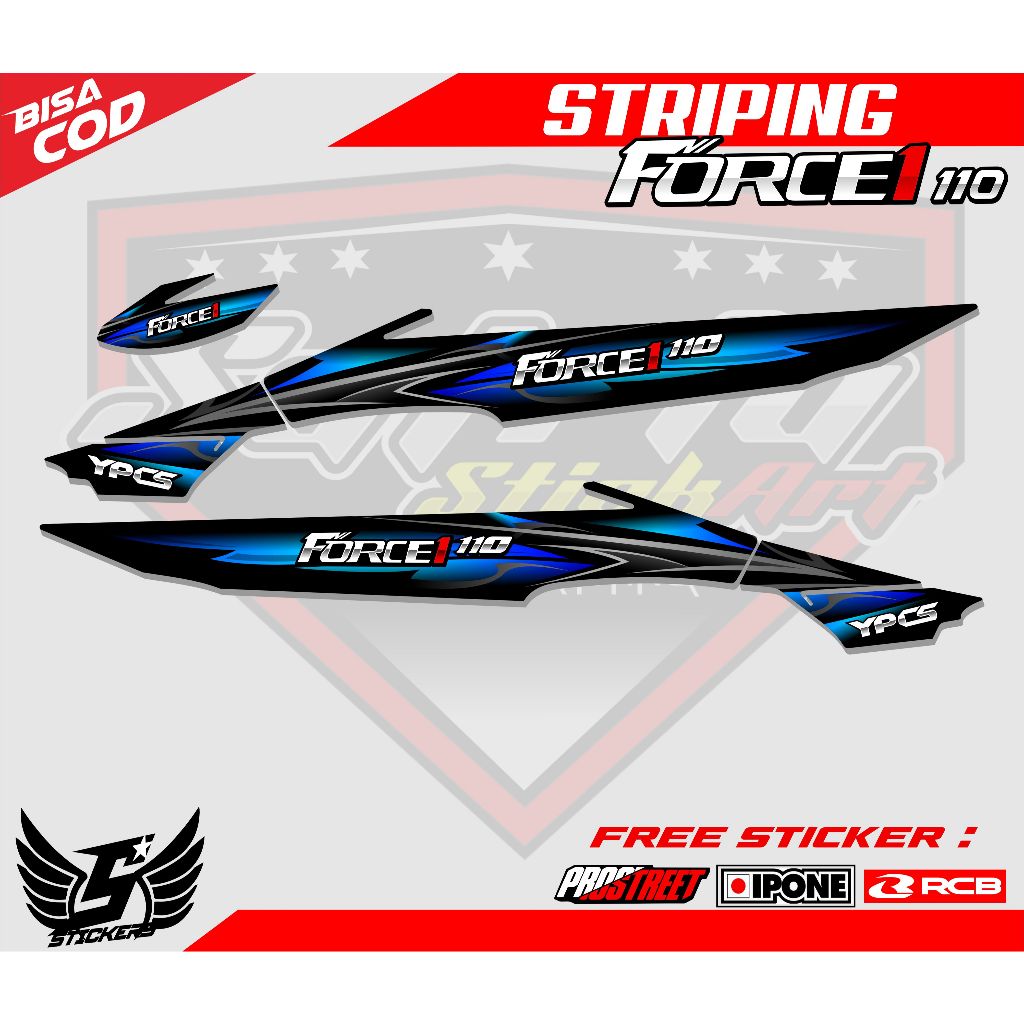 STRIPING VARIASI YAMAHA VEGA FORCE 1 / STICKER LIST VARIASI MOTOR YAMAHA VEGA FORCE 1