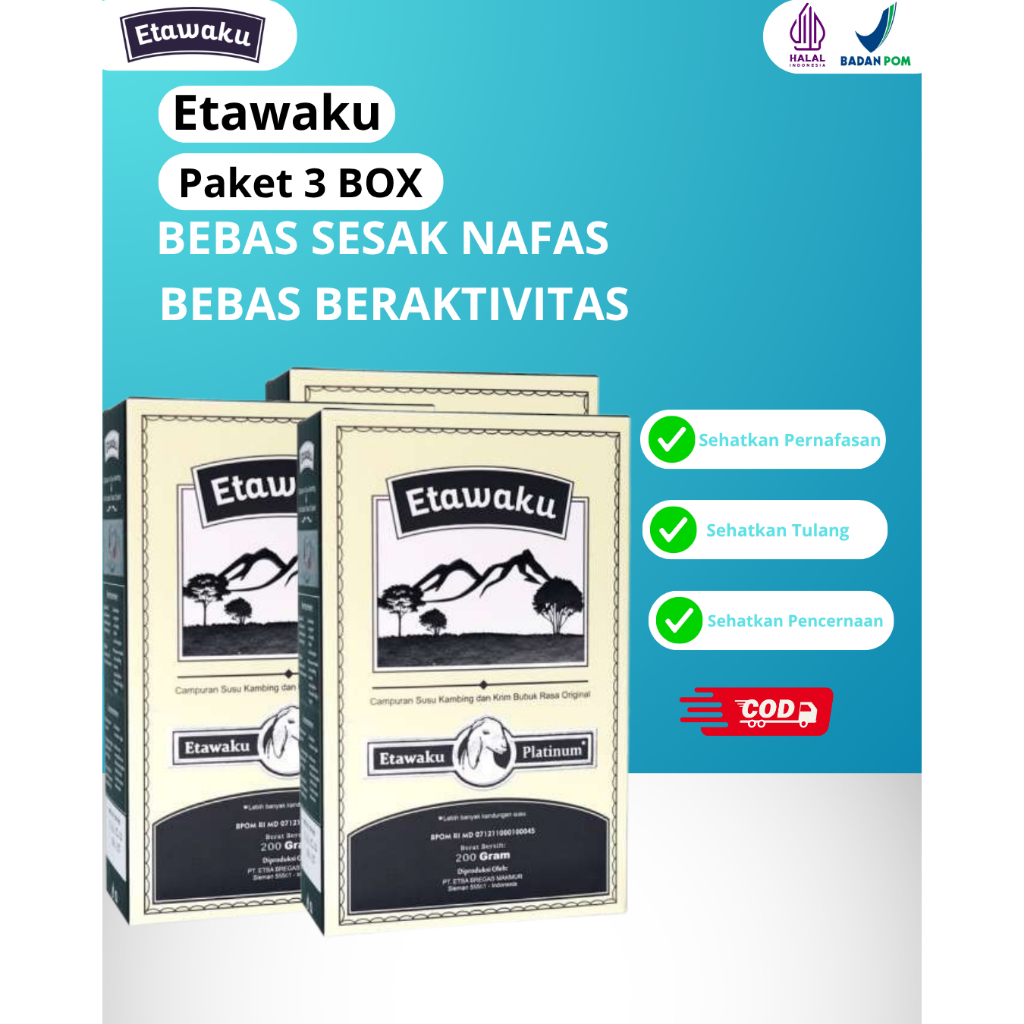 

Etawaku Paket 3 Box Susu Sehat Banyak Khasiat
