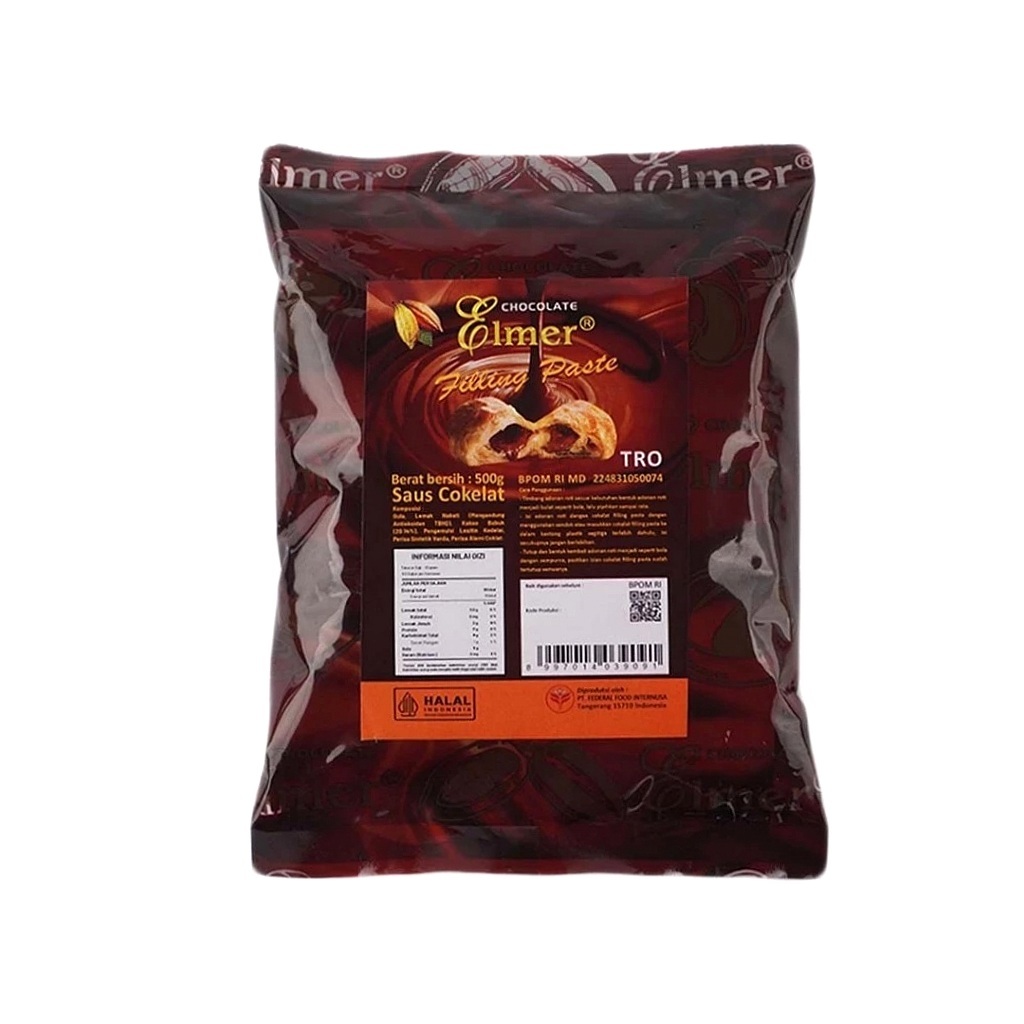 

Elmer Chocolate Filling Paste Tropical 500gr - Olesan Topping Isian Coklat
