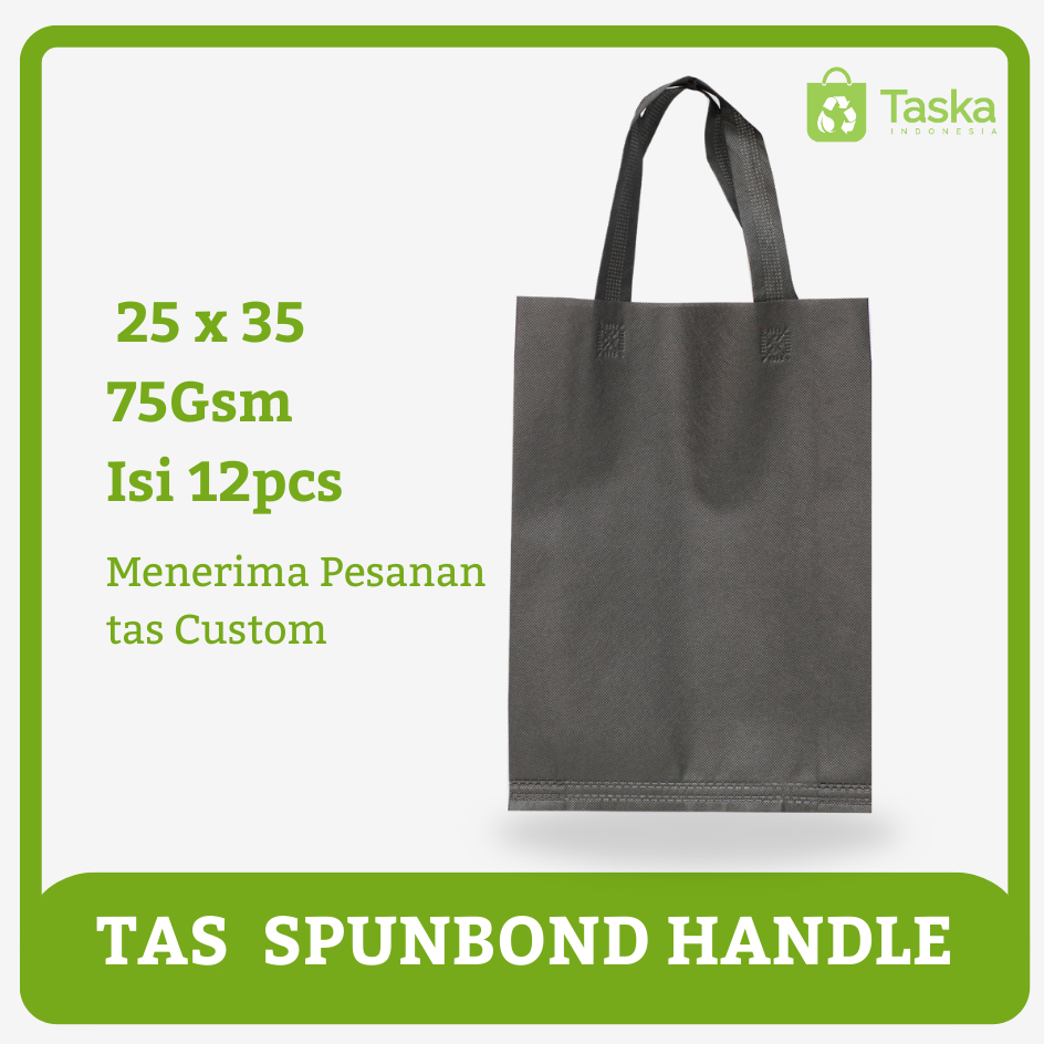 

Taska - Goodiebag Spunbond Handle 25x35 Warna Hitam Harga Satuan Tas Souvenir Grosir