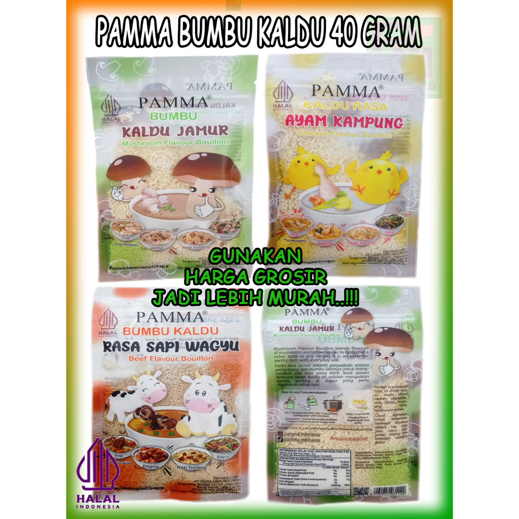 

Kaldu Bumbu Pamma Kemasan 40 Gram Ready Berbagai Varian Rasa HARGA GROSIR LEBIH MURAH