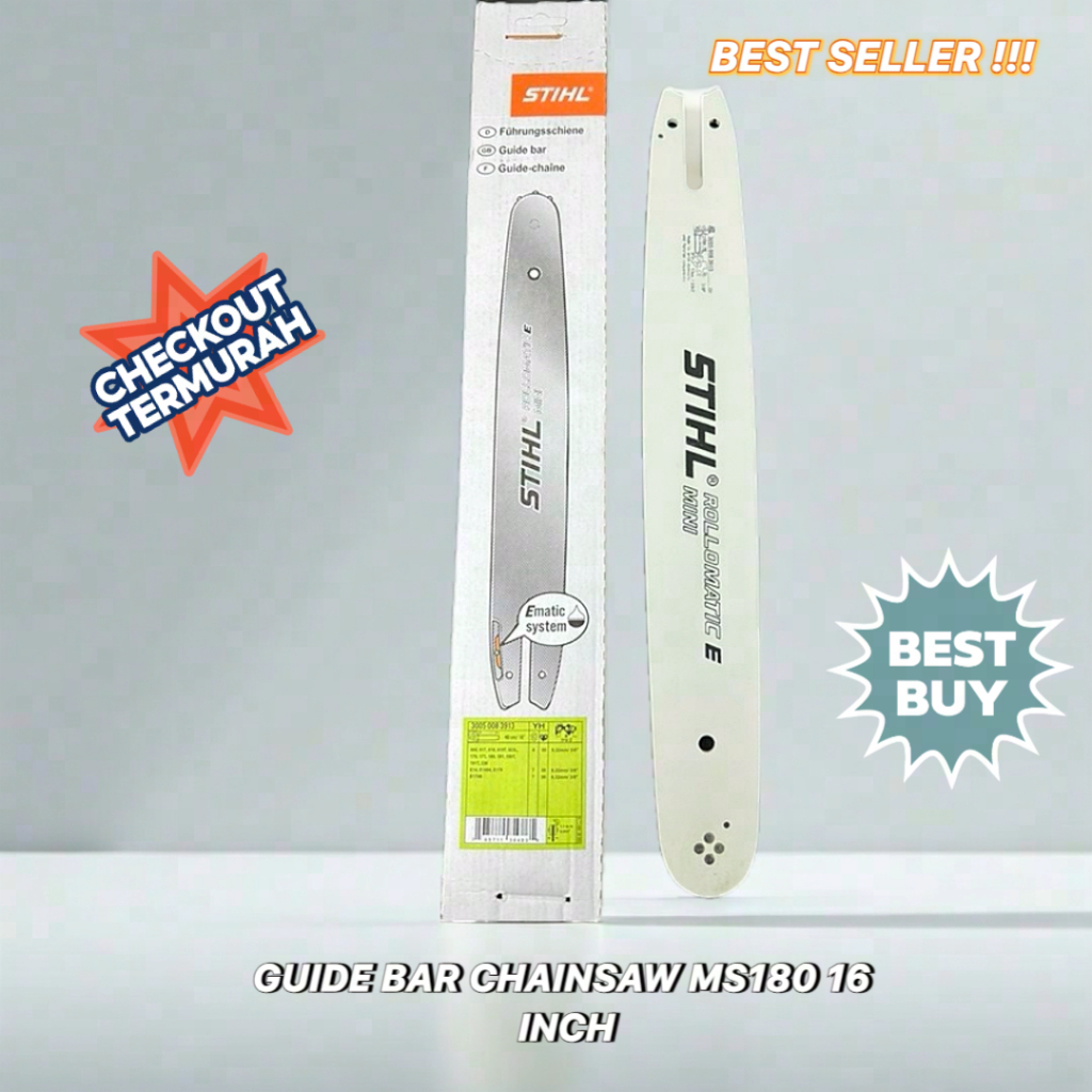 TERMURAH  GUIDE BAR CHAINSAW SENSO BAR SENSO 180 / 170 16 INCH ORIGINAL STIHL