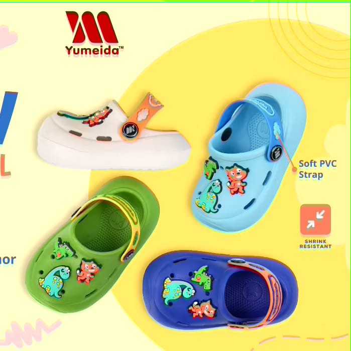 Sendal New Era Profound Sandal Anak Slop Bakpao Karet Tali Belakang Karakter Astronot Ukuran 21-26