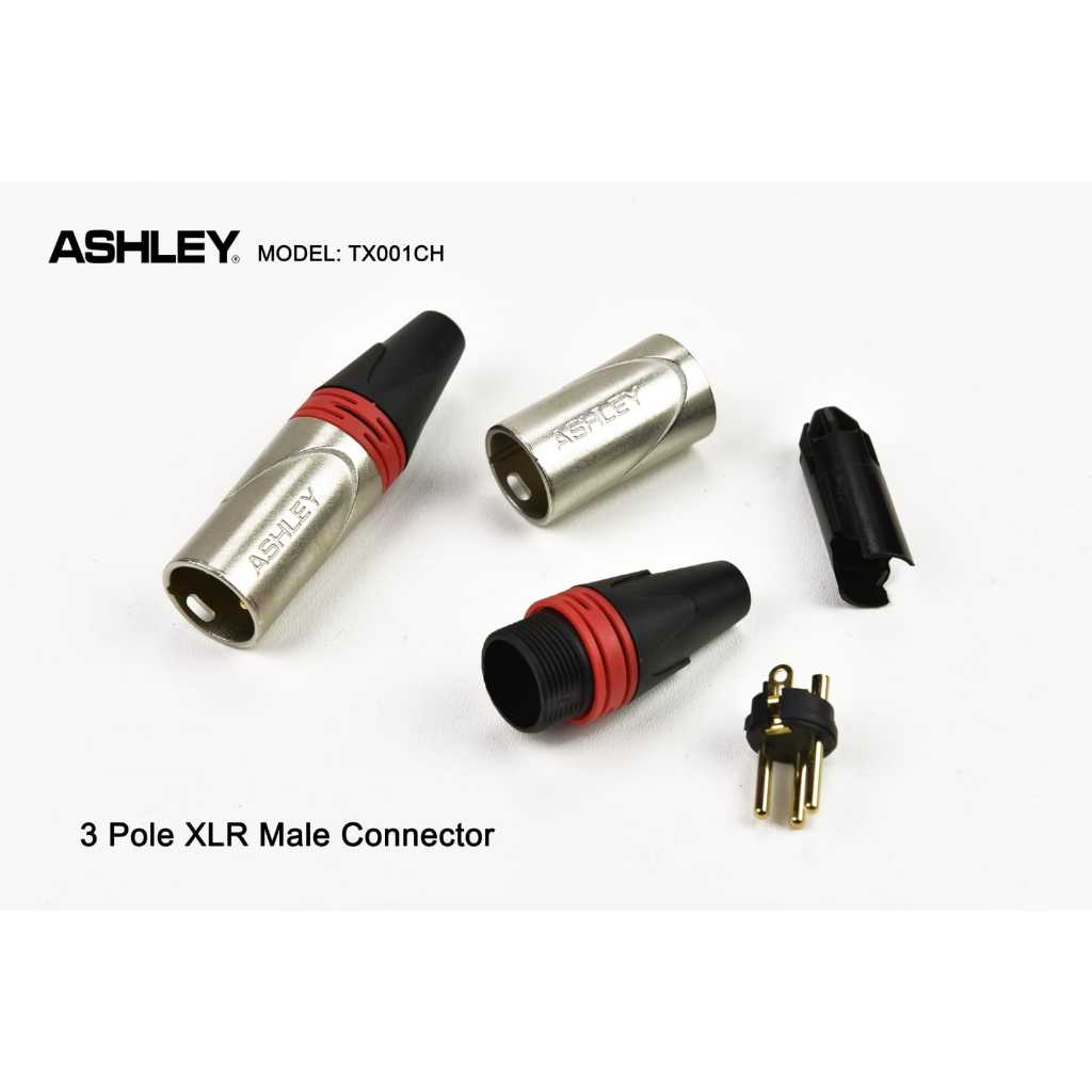 jack konektor ashley  xlr dan jack akai 6,5 male ashley original