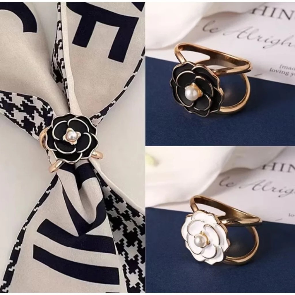 [1PCS ] Ring Bros Jilbab Mutiara /Cincin Syal/Ring Hijab Unik