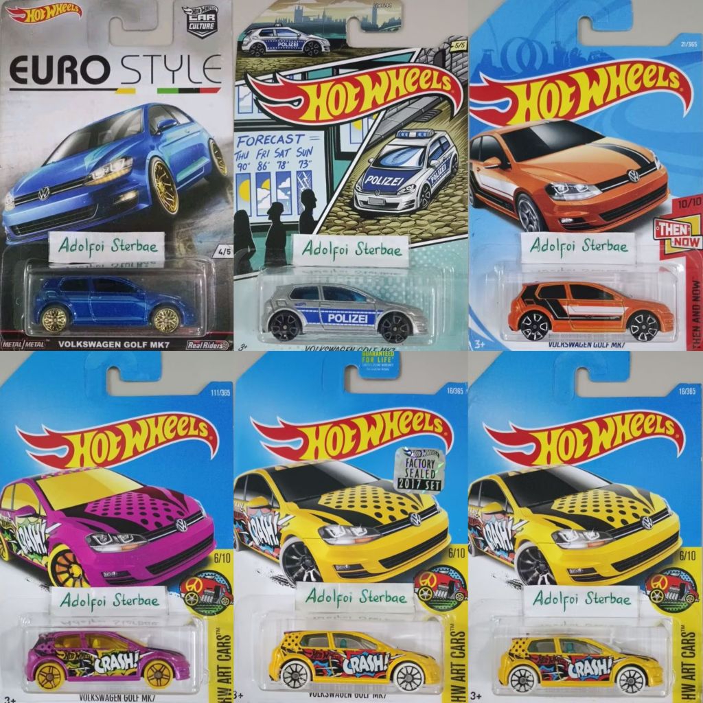 hotwheels hot wheels Volkswagen golf Mk7 vw golf mk7 edisi police polizei then and now hw art cars a