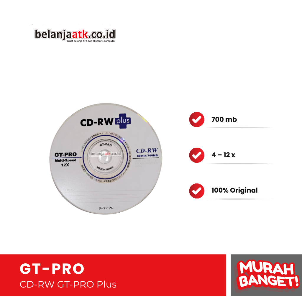 CD-RW GT-PRO Plus / Kaset Kosong