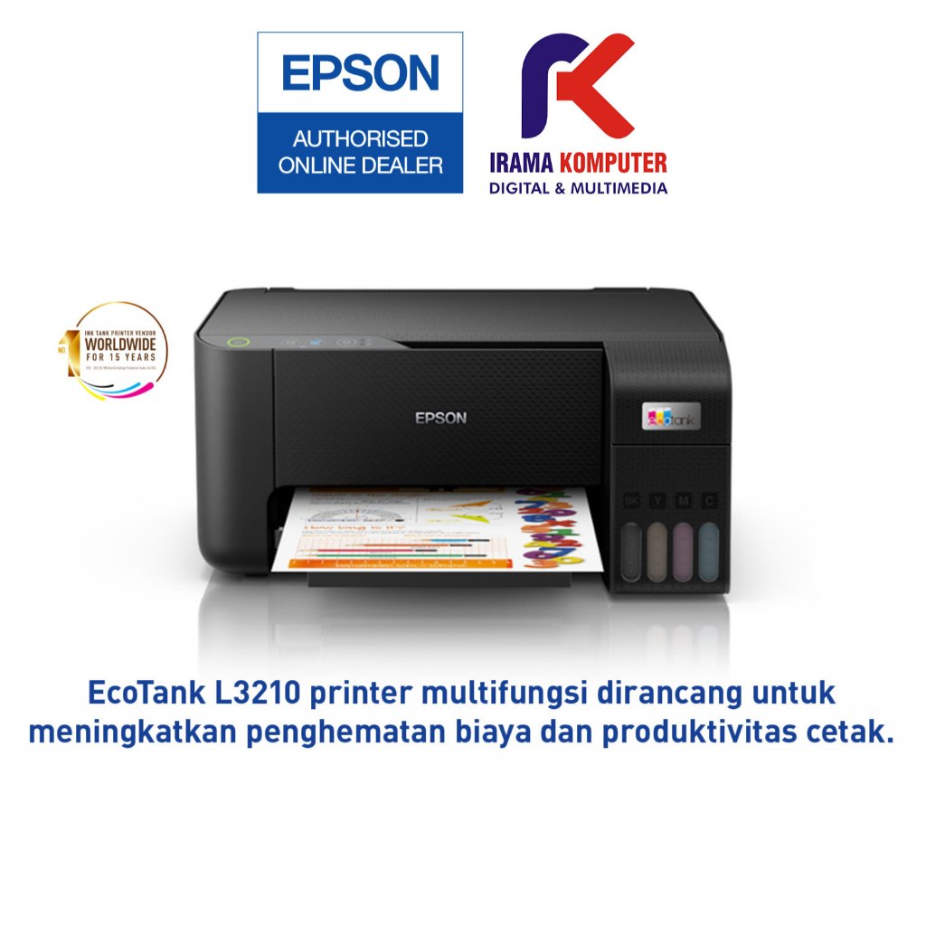PRINTER EPSON L3210 + 4 botol tinta Epson Original