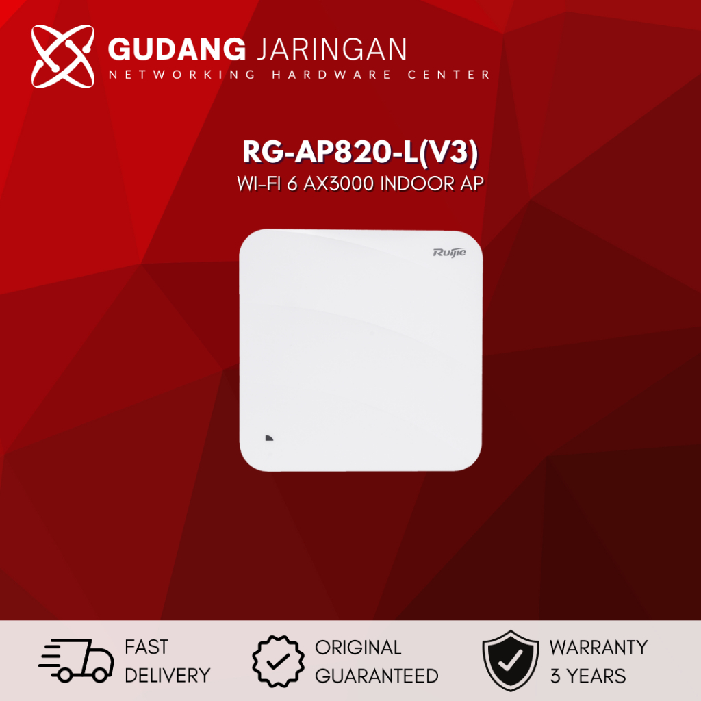 RUIJIE REYEE RG-AP820L V3 RUIJIE ENTERPRISE WI-FI 6 INDOOR ACCESS POINT