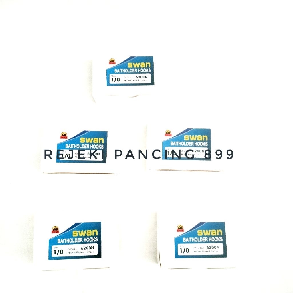 mata pancing kotakan swan 6200N berduri belakang/ mata pancing tangkai panjang berduri