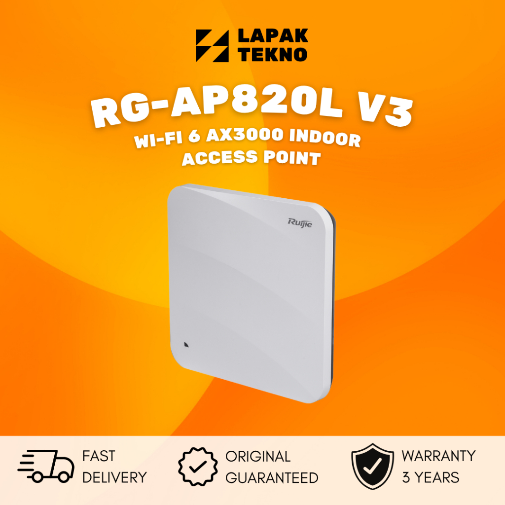 RUIJIE REYEE RG-AP820L V3 RUIJIE ENTERPRISE WI-FI 6 INDOOR ACCESS POINT