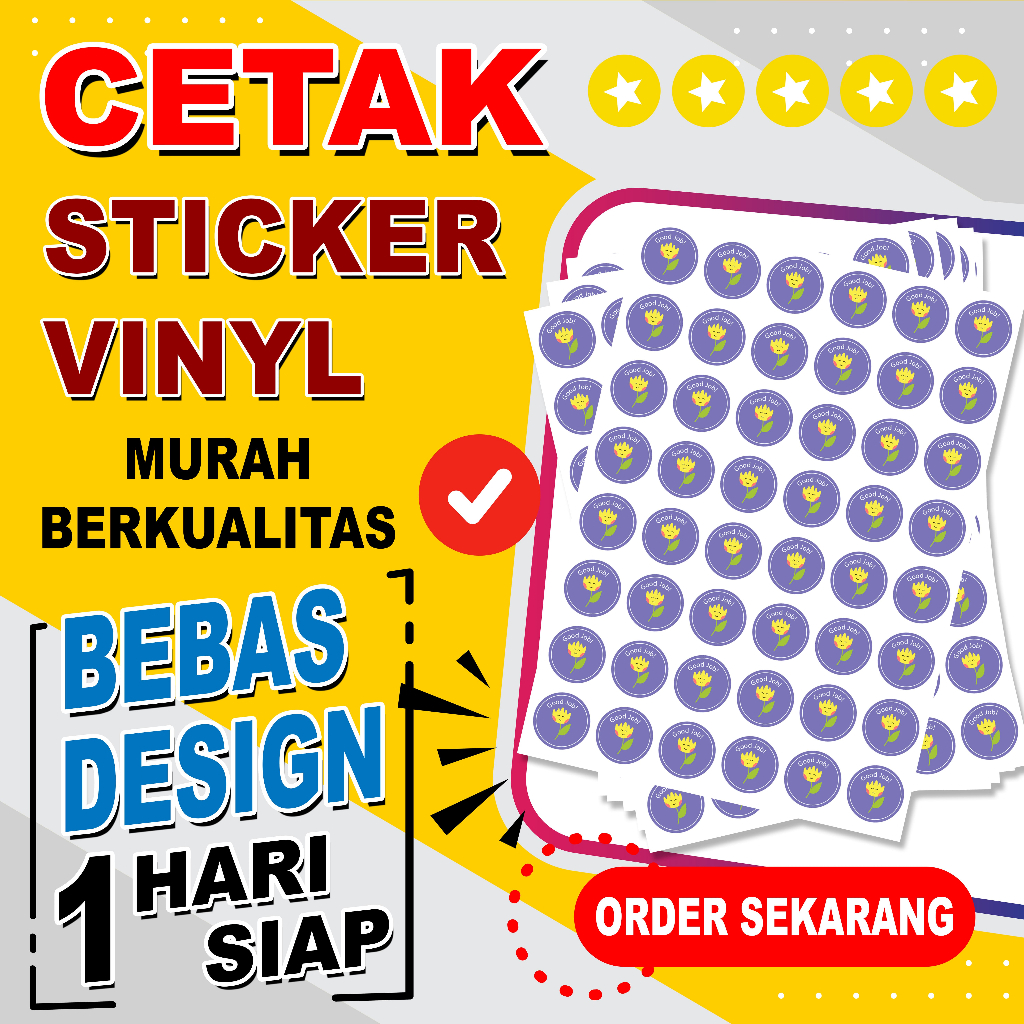 

Cetak Sticker Vinyl A3+ custom Print + Kiss Cut