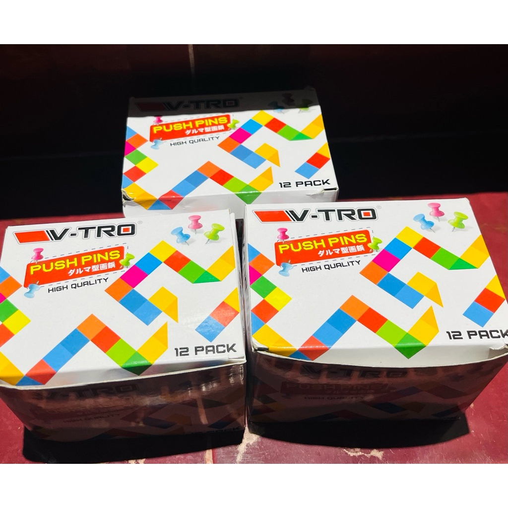 

KING ATK Push Pins IV-TRO PN-30 / Jarum Tekan Paku Pin Warna Warni 1 box isi 12 pack
