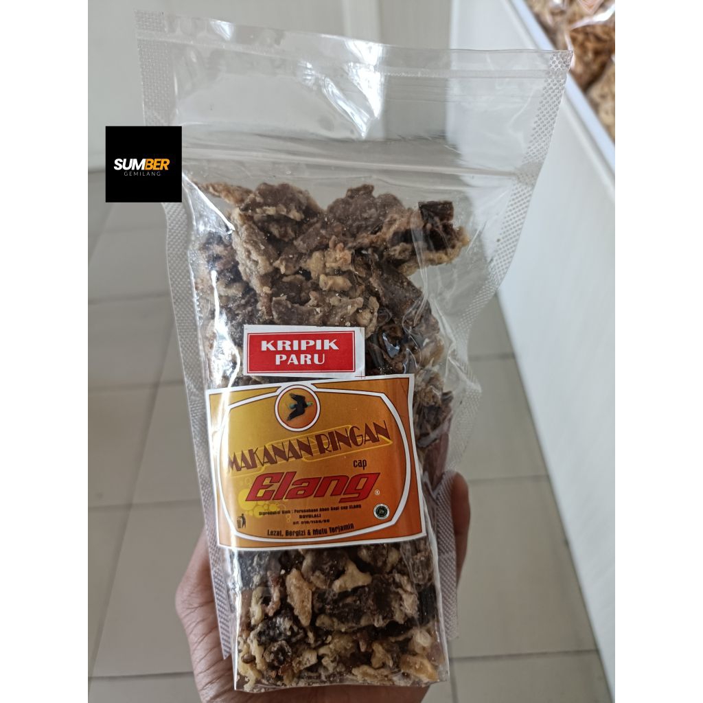 

keripik paru sapi remuk cap elang 200 gram