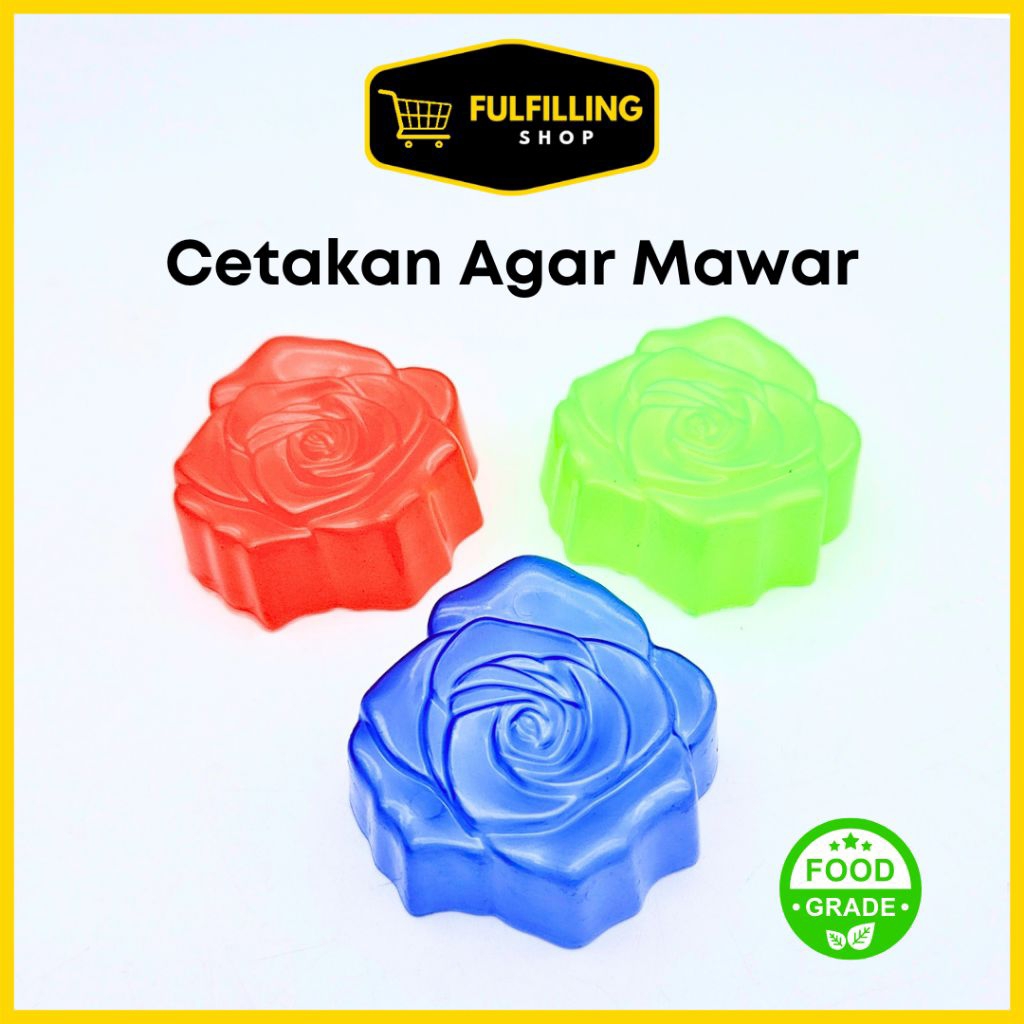 CETAKAN AGAR MAWAR BESAR Puding Bolu Kukus Plastik