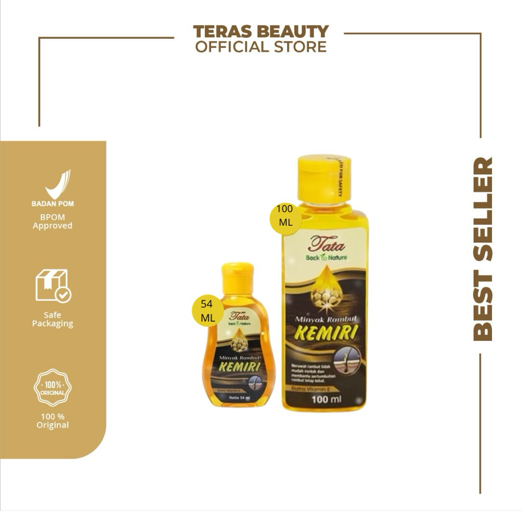 TATA-Minyak Kemiri Tata|Minyak Kemiri Asli|Minyak Kemiri 100 ML|Minyak Kemiri 35ML