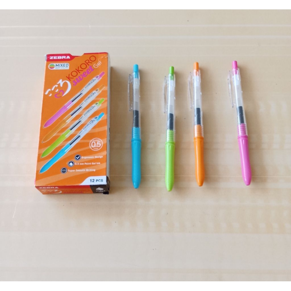 

1 pcs Zebra Gel Pen Kokoro Sweet Tinta Hitam 0.5mm