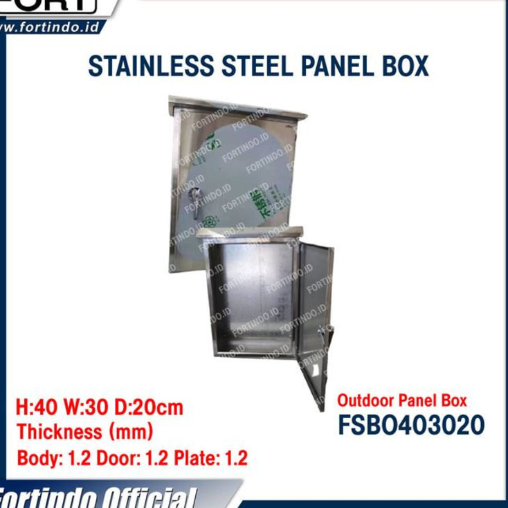 Stainless Panel Box Outdoor FSBO403020 IP55 Merk FORT