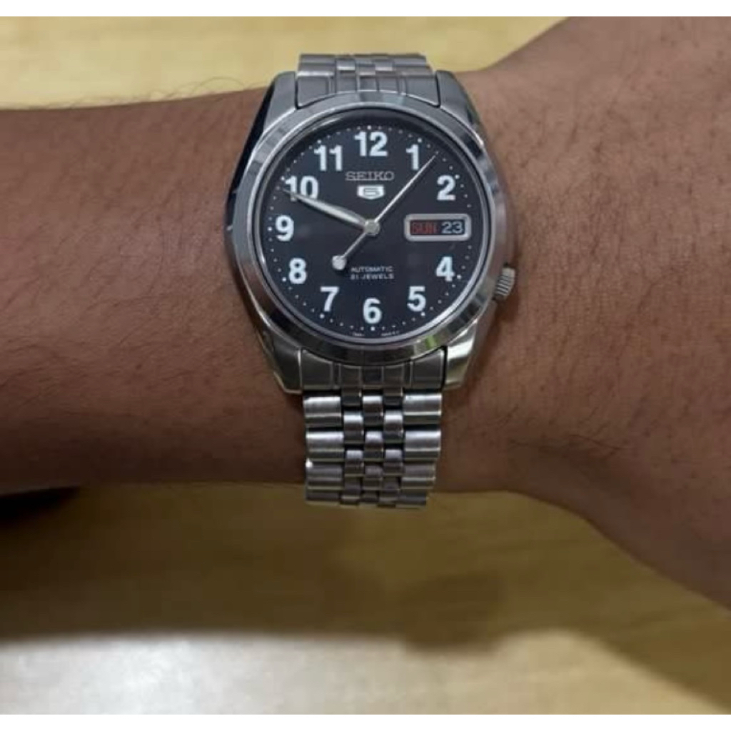 Seiko 5 Sports SNK381K1 Automatic Black Dial Stainless Steel Strap