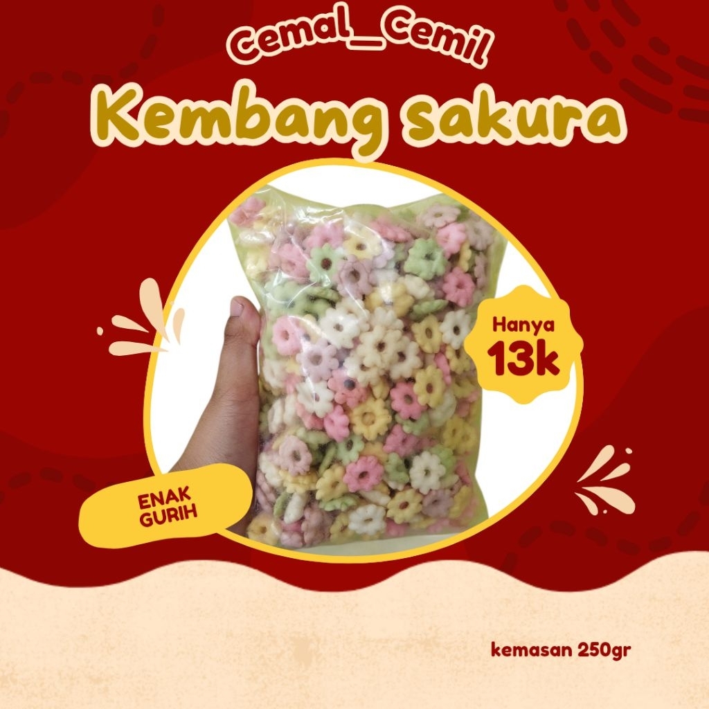 

Kembang sakura warna warni 250gr