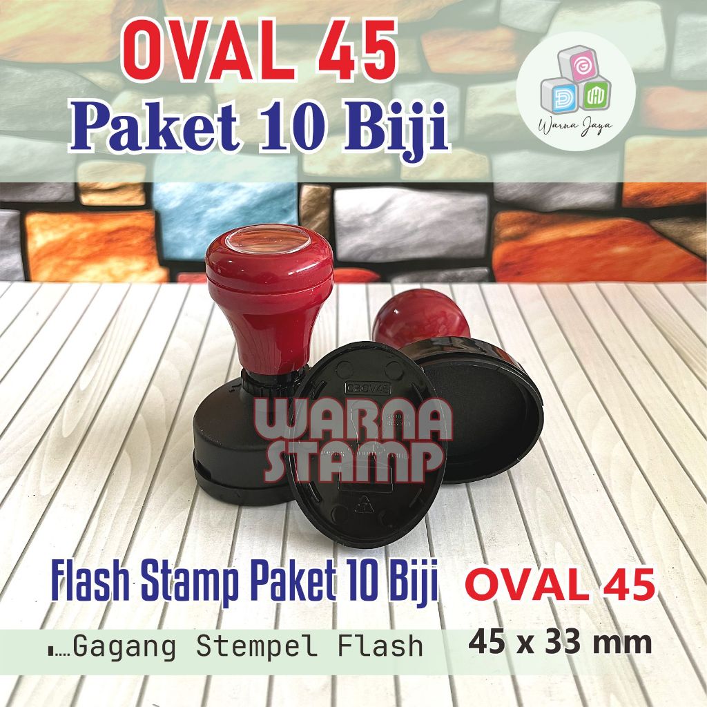 

Gagang Stempel Flash Oval 45 ( 33 x 45 mm ) Paket 10 Biji / Gagang Stamp Flash Oval / Hanya Gagang Saja
