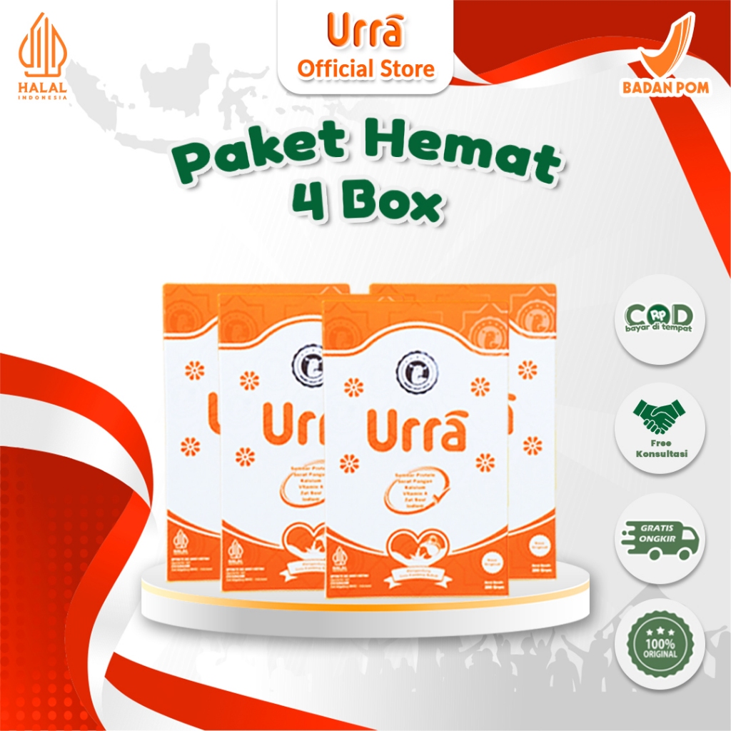 

Susu Urra Susu Kambing Saanen Penambah Nafsu Makan dan Tinggi Badan Anak - 4 Box
