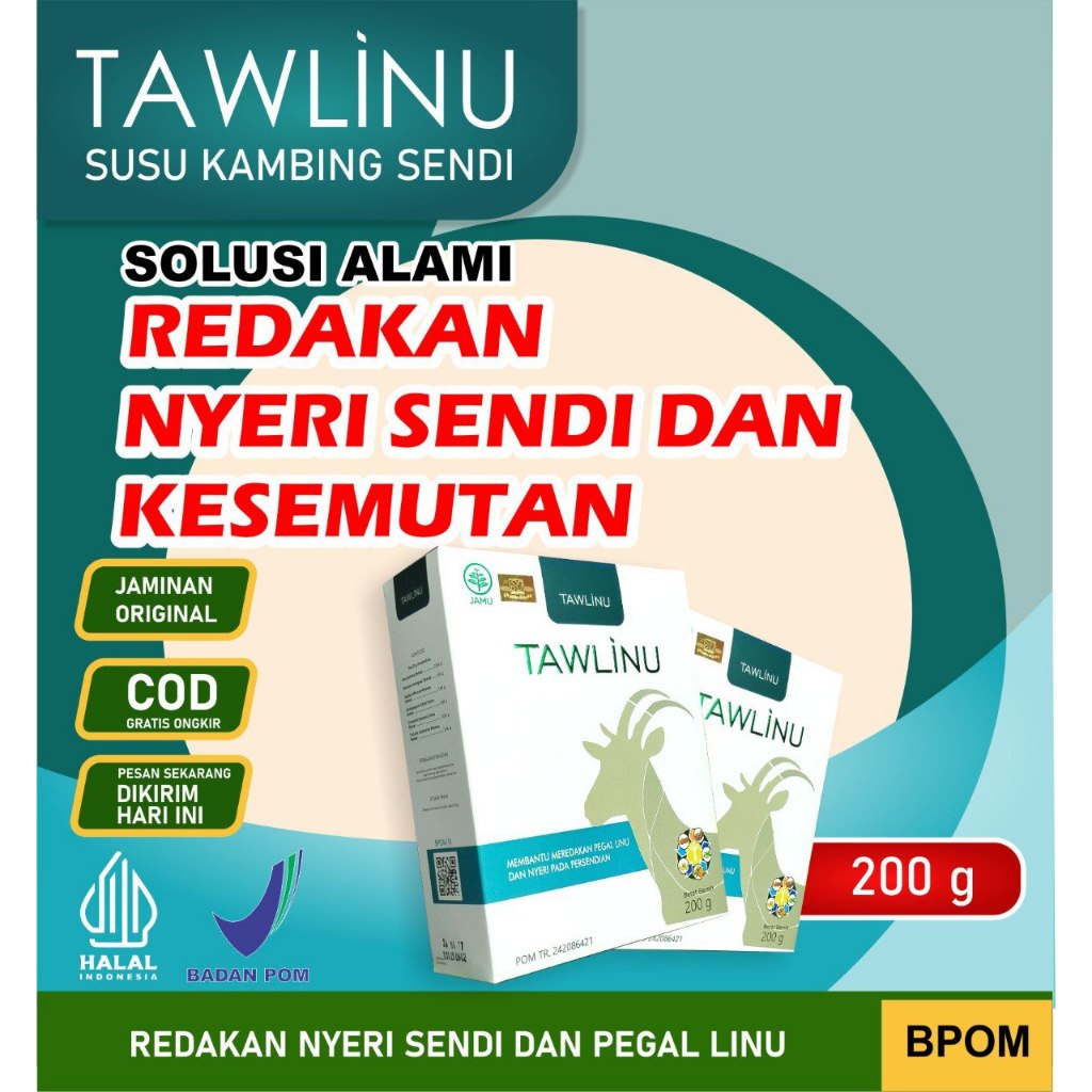 

susu kambing TAWLINU, solusi alami bantu atasi nyeri sendi dan pegal linu