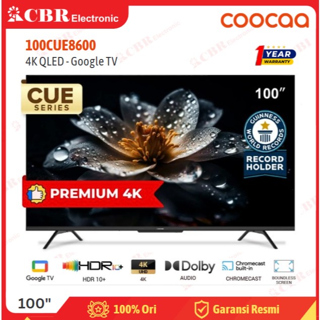 TV Coocaa 100 Inch LED 100CUE8600 (4K QLED - Google TV)