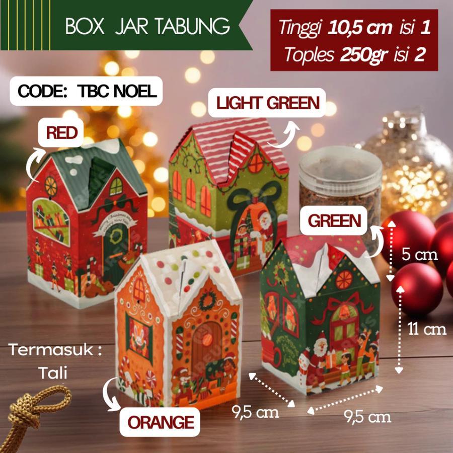 

Box Natal Jinjing Dus Cookies Kuker Hampers Christmas isi 1 Toples Jar 600ml