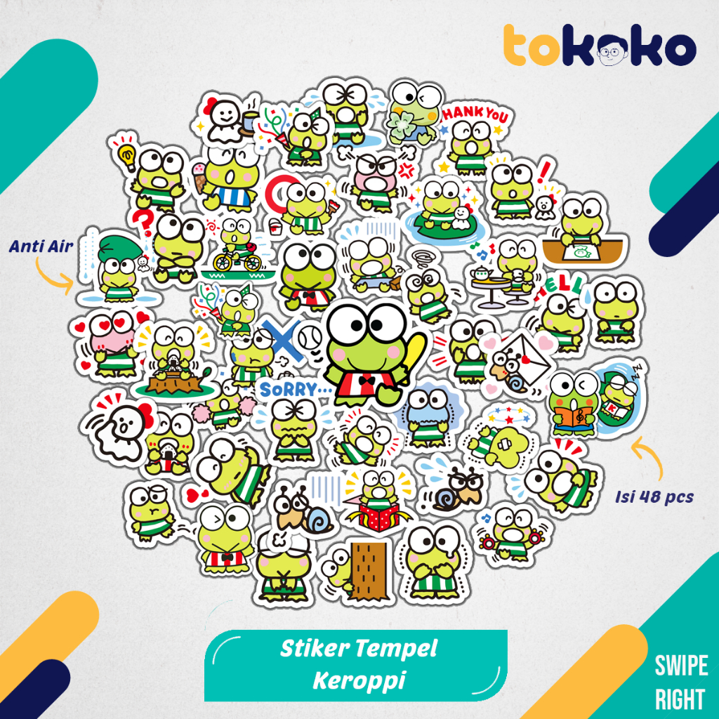 

Stiker Cutting Keroppi Kartun Film Paper Vinyl Dekorasi Laptop Koper Tumbler Kulkas DIY