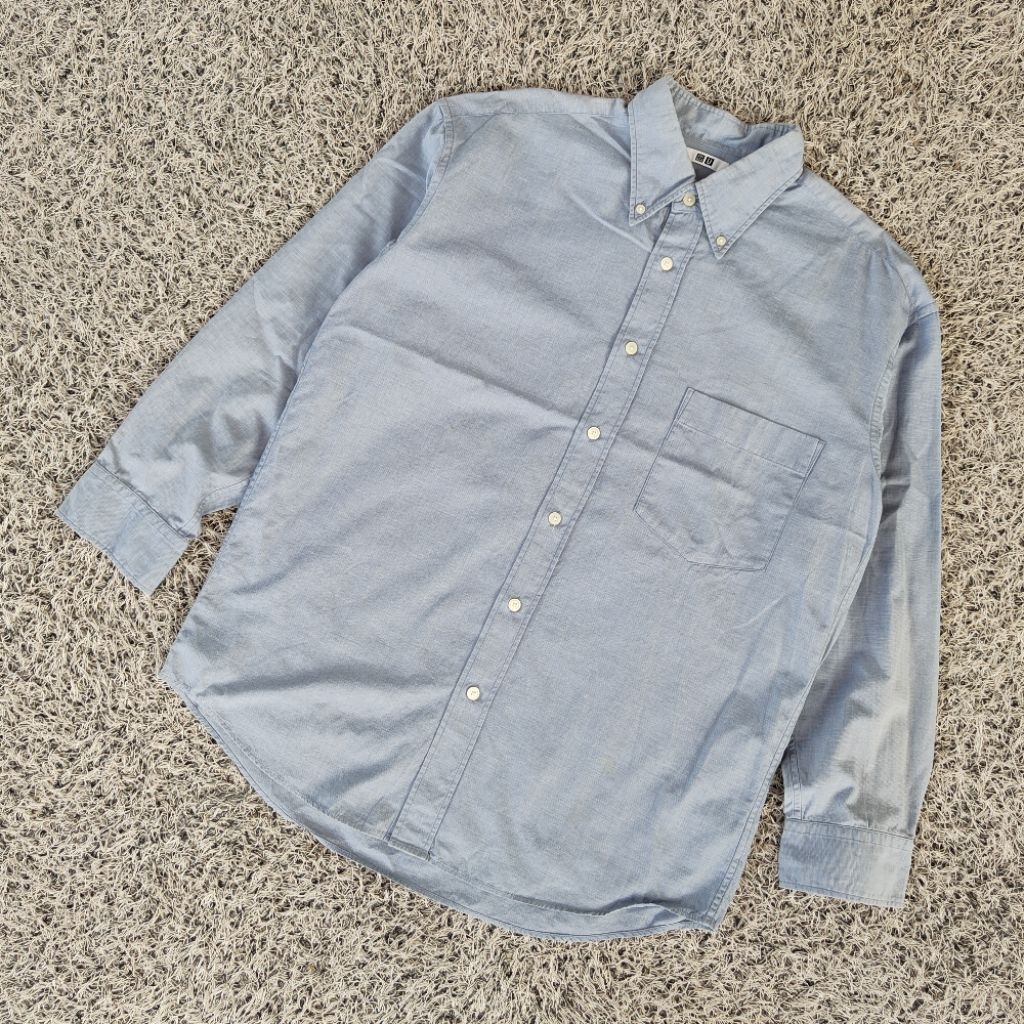 KMJ39 kemeja casual uniqlo original kemeja uniqlo u oxford kemeja pria