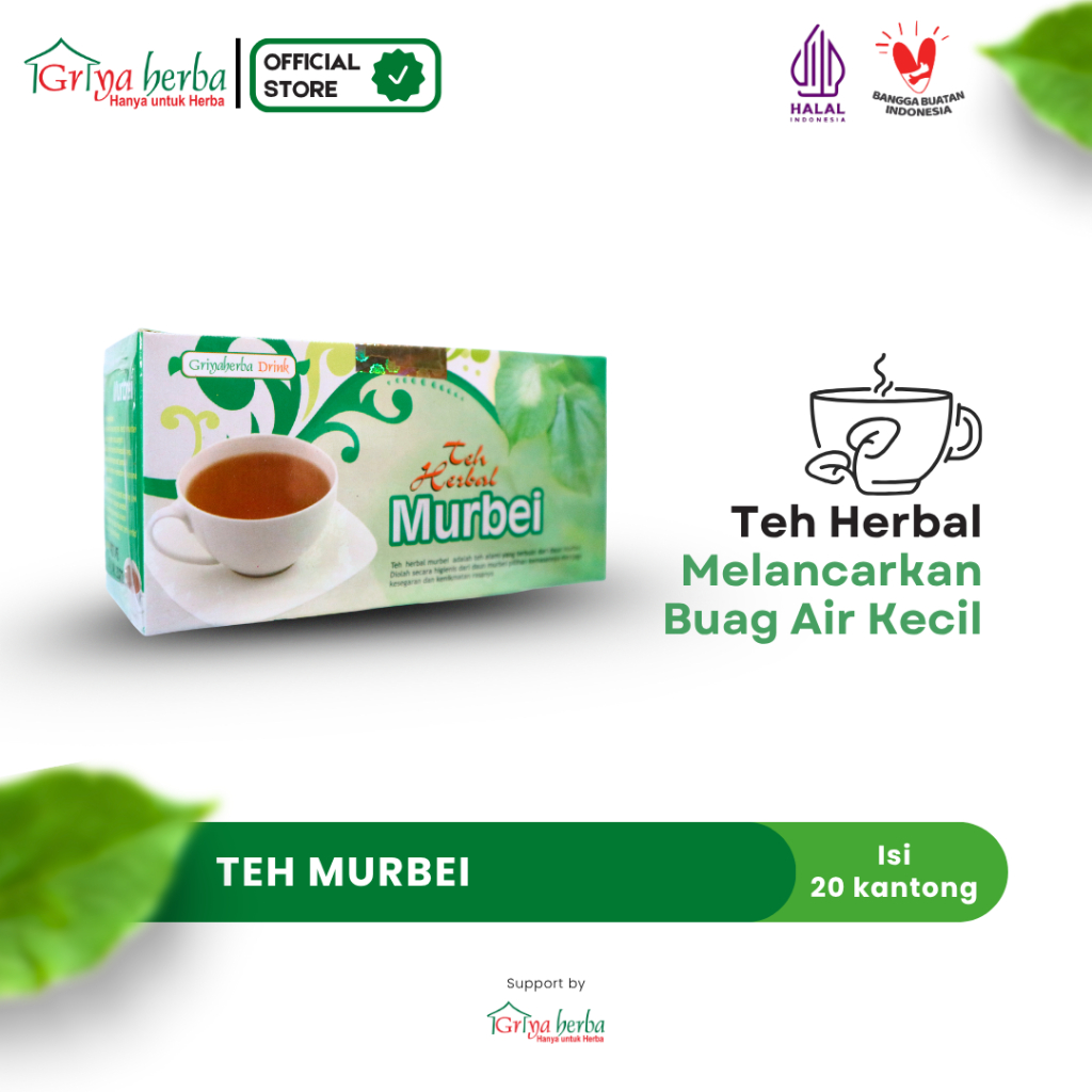 

Teh Herbal Murbei Griya Herba teh herbal alami untuk lancarkan pencernaan dan turunkan tensi