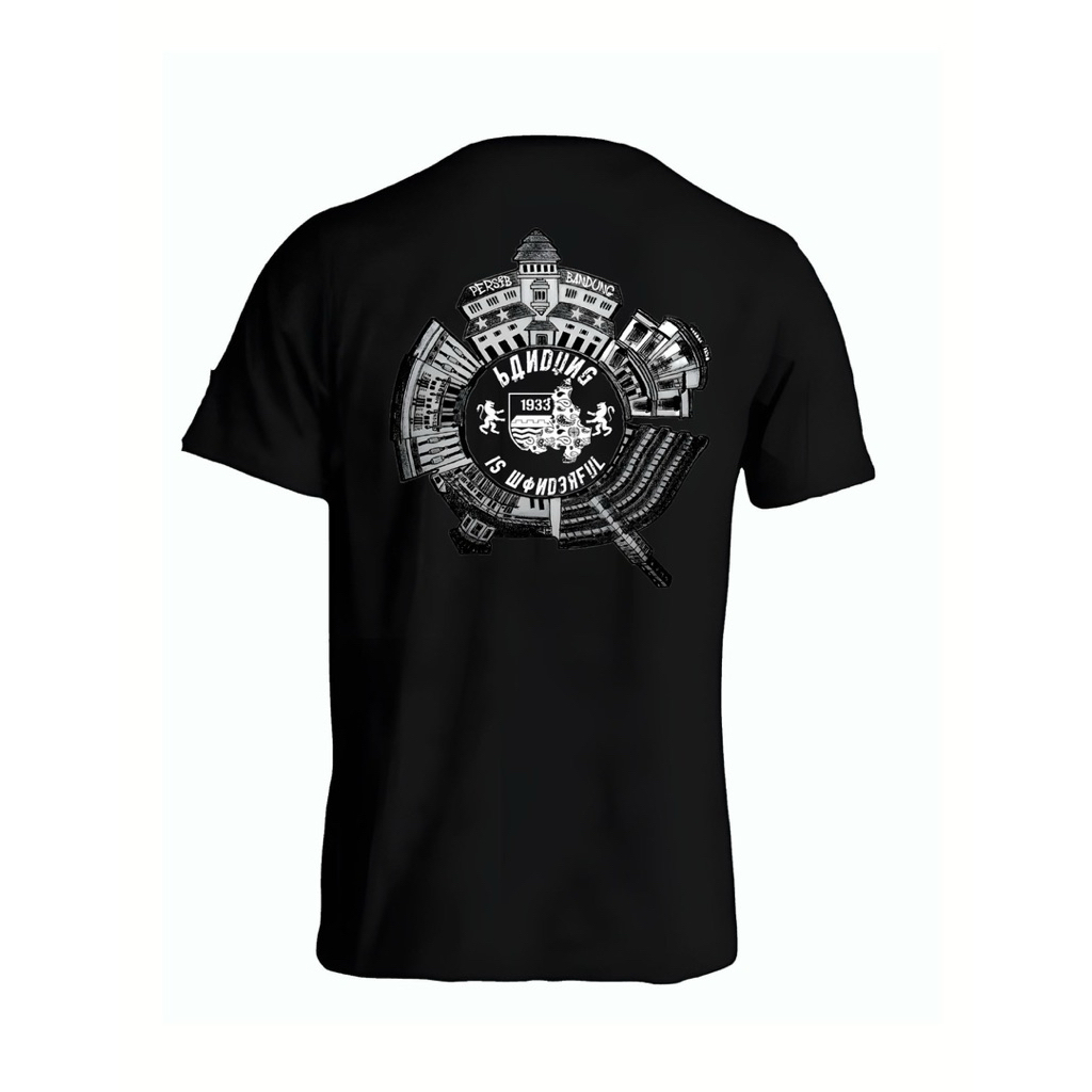 Kaos Tshirt Casual Persib Bandung Is Wonderful Vol.2 Tee Black Bahan Tebal Cotton Combed 24s