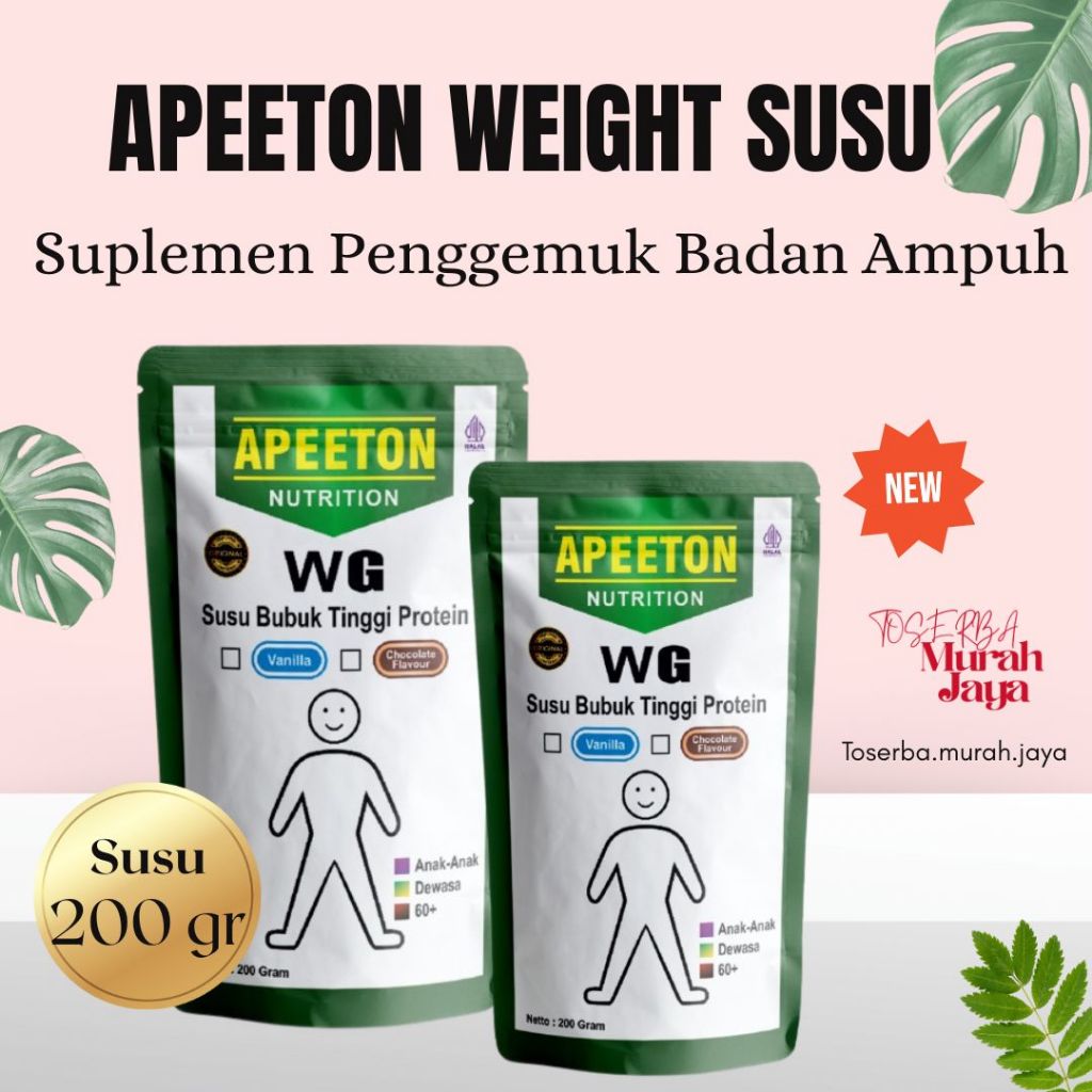 

DISKON !!! Apeeton Weight Gain Adult 200gr Gebyar BPOM HALAL