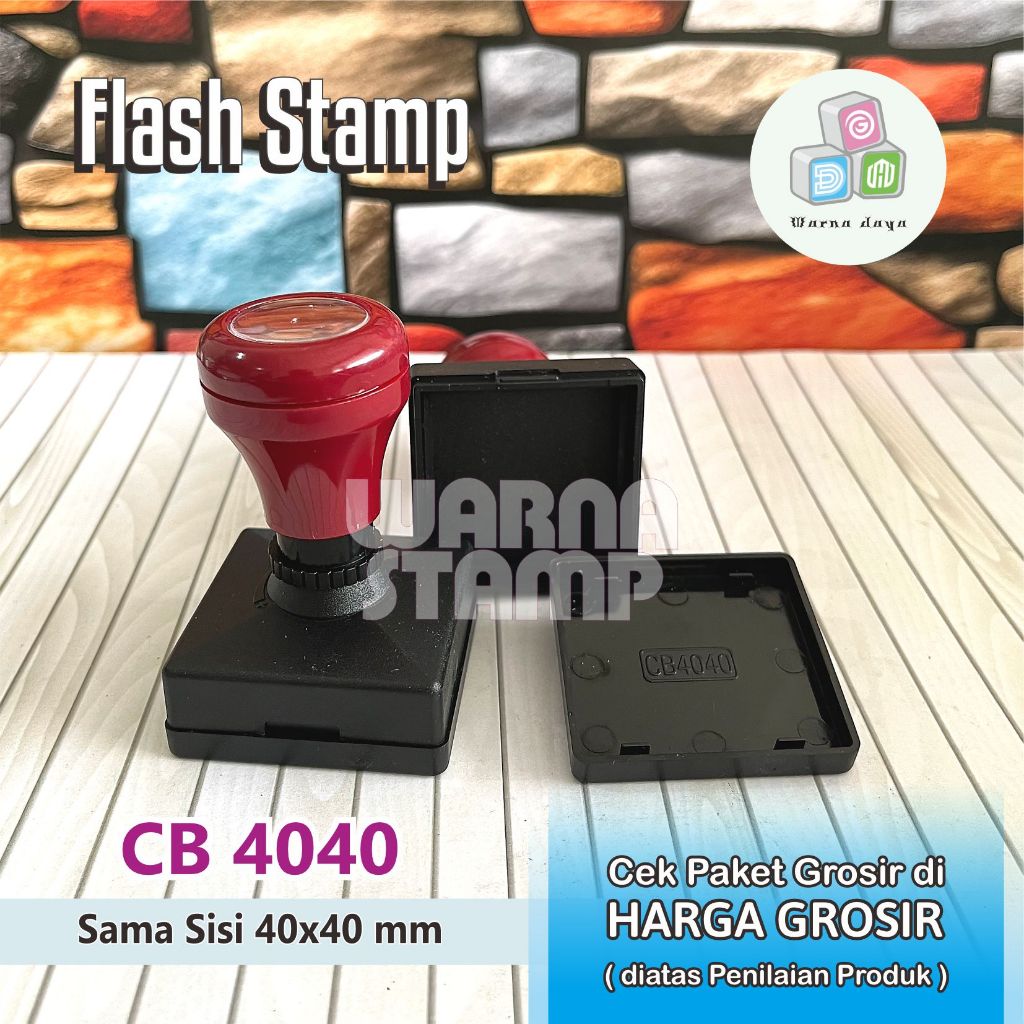 

Gagang Stempel Flash 4040 mm Paket Grosir 5 - 100 Biji / Gagang Stamp Flash Kotak Sama Sisi / Hanya Gagang Saja