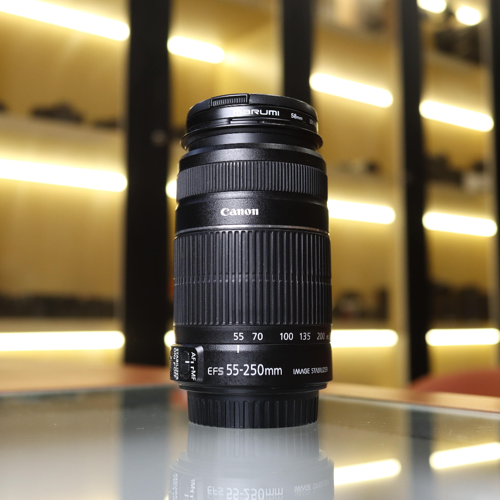 Lensa Tele Canon EFS 55-250mm IS II Mulus Not 18-135mm 18-200mm 70-200mm 75-300mm 70-300mm