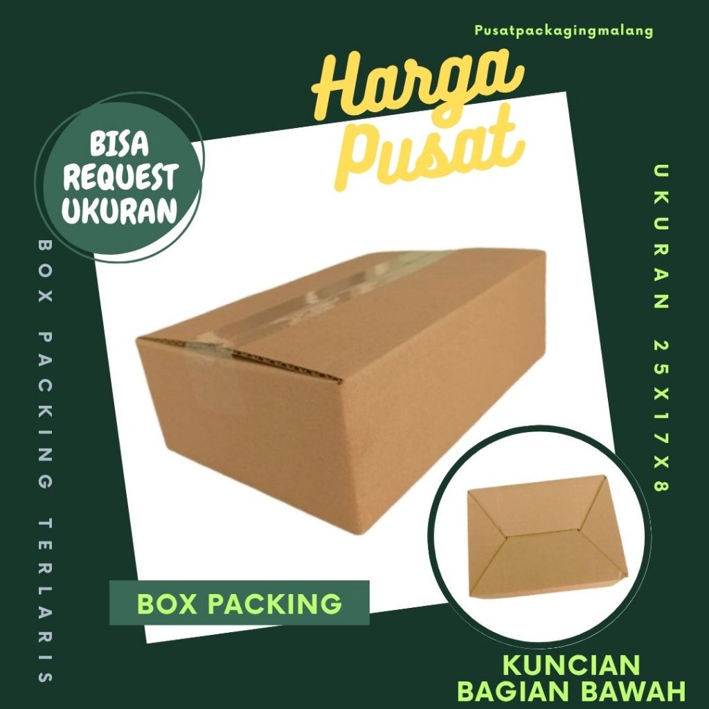 

Kardus 25x17x8 Box A0 Packing Karton Dus Kotak Kemasan kosmetik Jamu Obat Madu Pusat Packaging