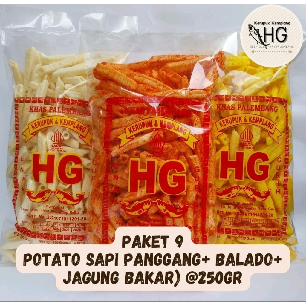 

PAKET NYAM 3 BGKS(POTATO RASA BALADO 1 SAPI PANGGANG 1 JG BAKAR 1)
