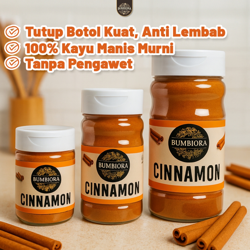 

Bumbiora - Kayu Manis Bubuk Murni | Cinnamon Powder Premium - 75gr 50gr 30gr