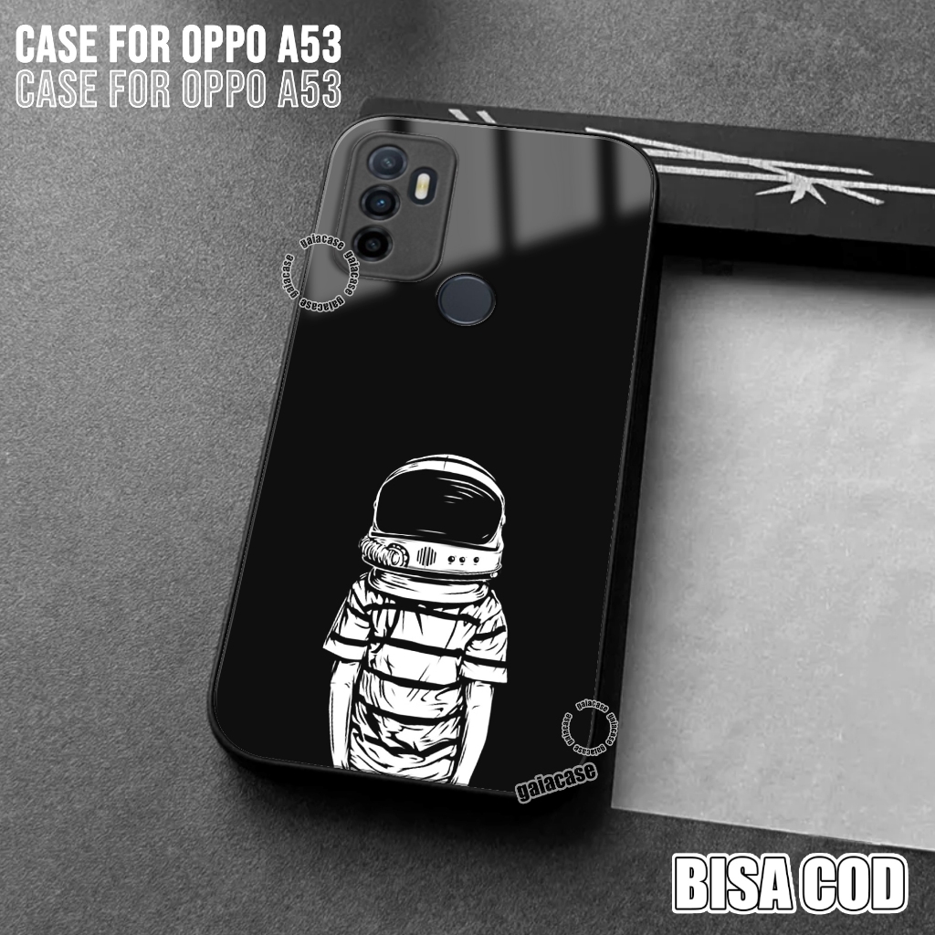Softcase Kilau Untuk OPPO A53 2020 4G / A53S 4G - Soft Case Glass For Oppo A53 / A53S Camera Protect