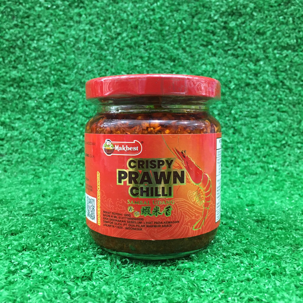 

Makbest Crispy Prawn Chili Sambal Udang Sos Cili Udang Rangup 180gr Impor Malaysia HALAL