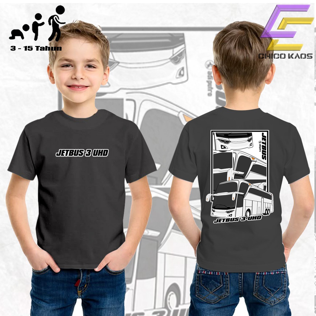 CHICOKAOS - Kaos Anak JETBUS 3 UHD- Kaos anak Kekinian - Cocok Untuk Pria Dan Wanita COD