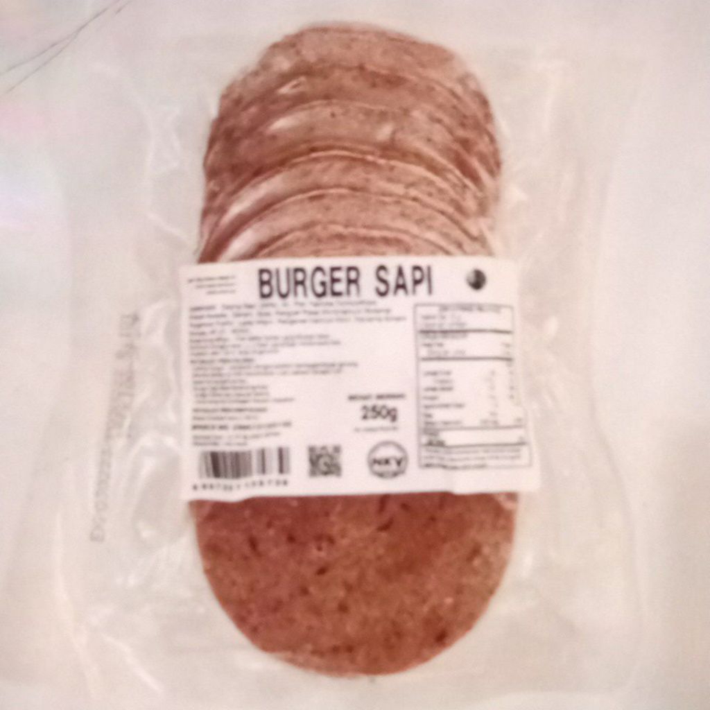 

Bernardi Burger Sapi 250 gr Packingan Polos isi 10 (Frozen Food)