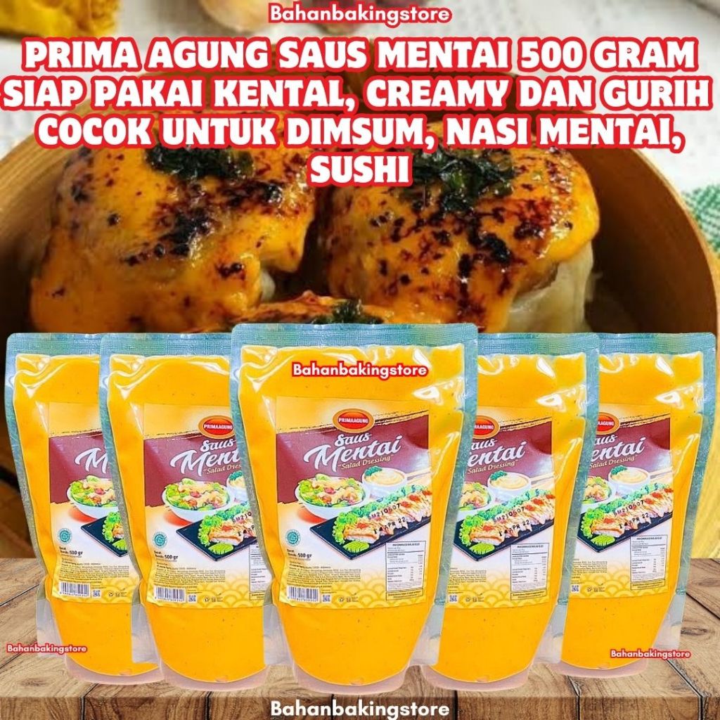 

PRIMA AGUNG SAUS MENTAI 500 GRAM SIAP PAKAI, KENTAL, CREAMY DAN GURIH COCOK UNTUK DIMSUM, NASI MENTAI, SUSHI, SOSIS