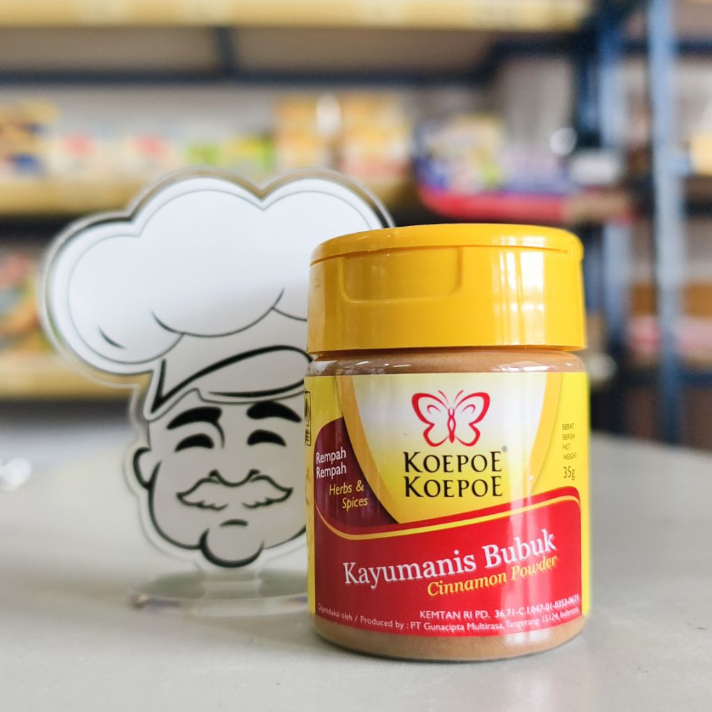 

Koepoe Koepoe Kayu Manis Bubuk / Cinnamon Powder 35Gr / Kayumanis Koepoe Koepoe